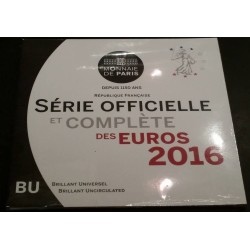 Coffret BU France 2016 pièces de monnaies Euros