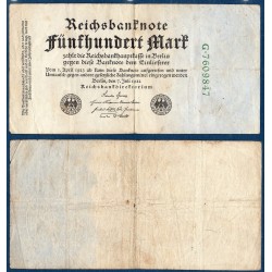 Allemagne Pick N°74, Billet de 500 Mark 1922