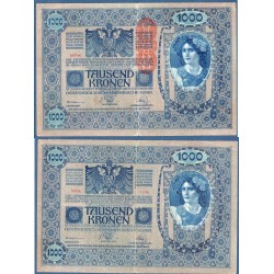 Autriche Pick N°59, Billet de banque de 1000 Kronen 1919