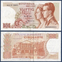 Belgique Pick N°139, Billet de banque de 50 Franc Belge 1966