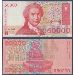 Croatie Pick N°26, Billet de 50000 Dinara 1993