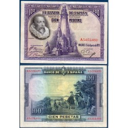 Espagne Pick N°76, Billet de banque de 100 pesetas 1928
