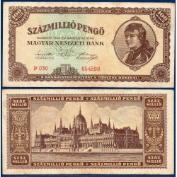 Hongrie Pick N°124, Billet de banque de 100000000 Pengo 1946