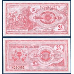 Macedoine Pick N°2 , Billet de banque de 25 Denar 1992