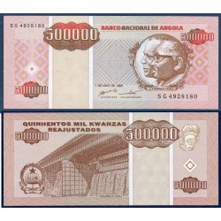 Angola Pick N°140 , Billet de banque de 500000 Kwanzas 1995