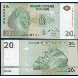 Congo Pick N°94, Billet de 20 Francs 2003