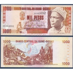 Guinée Bissau Pick N°13, Billet de 1000 Pesos 1990