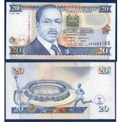 Kenya Pick N°32, Billet de banque de 20 Shillings 1995