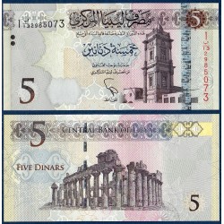 Libye Pick N°81, Billet de banque de 5 dinars 2015