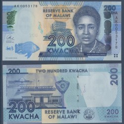 Malawi Pick N°60, Billet de banque de 200 kwatcha 2012
