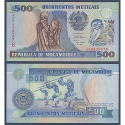 Mozambique Pick N°134, Billet de banque de 500 meticais 1991