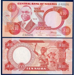 Nigeria Pick N°25 , Billet de Banque de 10 Naira 2003