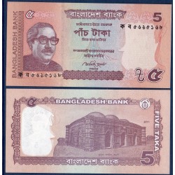 Bangladesh Pick N°53, Billet de 5 Taka 2011