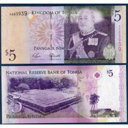 Tonga Pick N°39, Billet de banque de 5 Pa'anga 2009