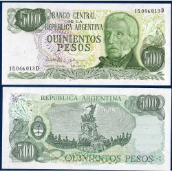 Argentine Pick N°303, Billet de banque de 500 Pesos 1974-1982