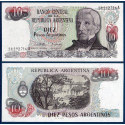 Argentine Pick N°313, Billet de banque de 10 Pesos 1983-1984