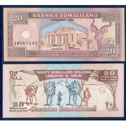 Somaliland Pick N°3, Billet de banque de 20 Shilings 1994-1996