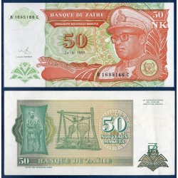 Zaire Pick N°51, Billet de banque de 50 Nouveau Makuta 1993
