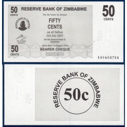 Zimbabwe Pick N°36, Billet de banque de 50 Cents 2006