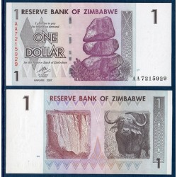 Zimbabwe Pick N°65, Billet de banque de 1 Dollar 2007