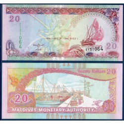 Maldives Pick N°20, Billet de banque de 20 rufiyaa 2000-2008