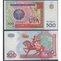 Ouzbékistan Pick N°81, Billet de banque de 500 Sum 1999