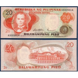Philippines Pick N°150, Billet de banque de 20 Piso 1970