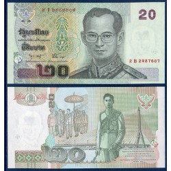 Thaïlande Pick N°109, Billet de banque de banque de 20 Bath 2003