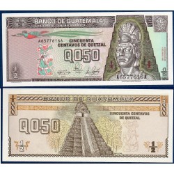 Guatemala Pick N°65, Billet de banque de 0.5 Quetzal 1983-1989