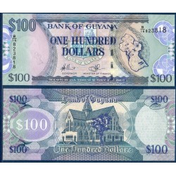 Guyana Pick N°36, Billet de banque de 100 Dollars 2005-2012