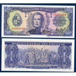 Uruguay Pick N°46, Billet de banque de 50 Pesos 1967