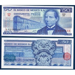 Mexique Pick N°65, Billet de Banque de 50 pesos 1973-1978