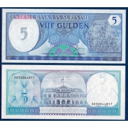 Suriname Pick N°125, Billet de banque de 5 Gulden 1982