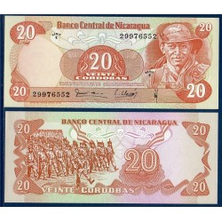 Nicaragua Pick N°135, Billet de Banque de 20 Cordobas 1979