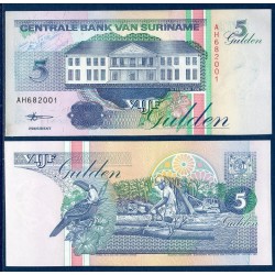 Suriname Pick N°136, Billet de banque de 5 Gulden 1998
