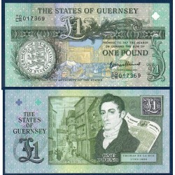 Guernesey Pick N°62, Billet de banque de 1 livre 2013