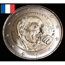 2 euros commémorative France 2016 François Mitterand piece de monnaie €