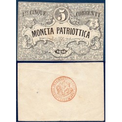 Etats Italiens Venise Pick N°S188a, Billet de banque de 5 Lire 1848