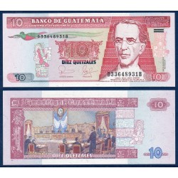 Guatemala Pick N°111, Billet de banque de 10 Quetzales 2006-2007