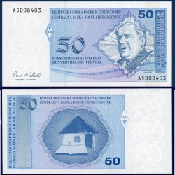 Bosnie Pick N°58, Billet de banque de 50 Dinara 1998