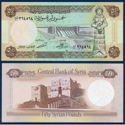Syrie Pick N°103, Billet de banque de 50 Pounds 1977-1991