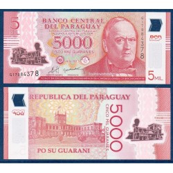 Paraguay Pick N°234, Billet de banque de 5000 Guaranies 2011