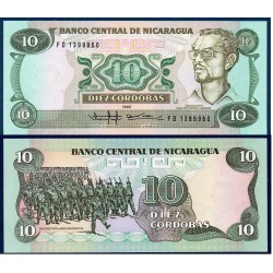 Nicaragua Pick N°151, Billet de Banque de 10 Cordobas 1985