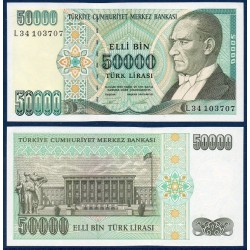 Turquie Pick N°204, Billet de banque de 50000 Lira 1995-1999