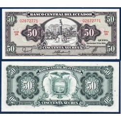 Equateur Pick N°122, Billet de banque de 50 Sucres 1984-1988