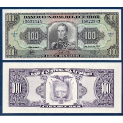 Equateur Pick N°123A, Billet de banque de 100 Sucres 1988-1997