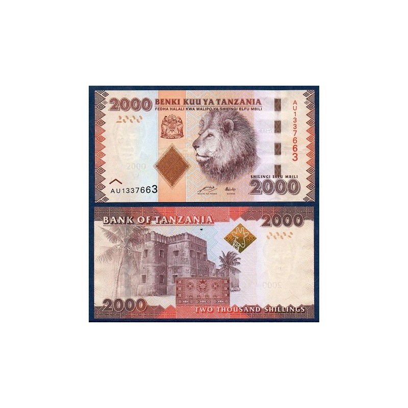 Tanzanie Pick N°42, Billet de banque de 2000 shillings 2010