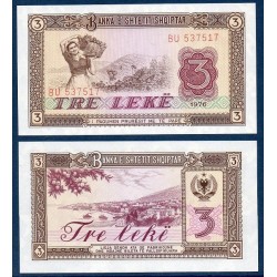 Albanie Pick N°41, Billet de banque de 3 Leke 1976