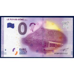 Billet souvenir Panoramique des dômes 0 euro touristique 2016