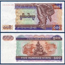 Myanmar, Birmanie Pick N°76, Billet de banque de 500 Kyats 1994